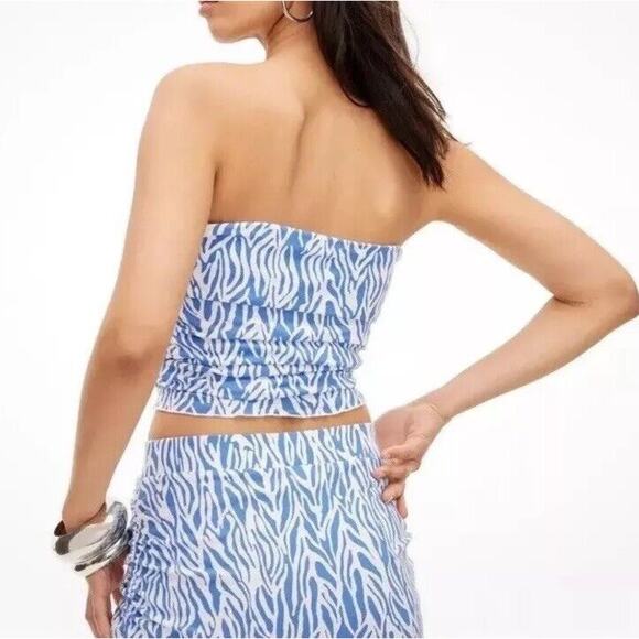 DVF Diane Von Furstenberg Target Women's A-Line Sea Twig Blue Skirt Size L Large - Picture 13 of 14